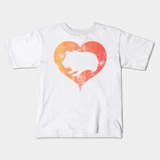 I Love Skinny Pigs Skinny Pig Owner Love Heart Kids T-Shirt